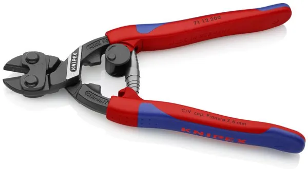 Knipex CoBolt® Kompakt boltkutter svart atramentisert, med slank flerkomponentshåndtak 200 mm