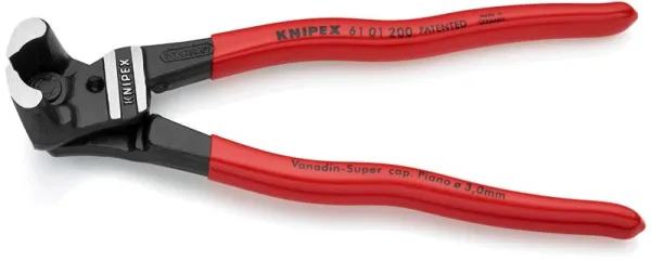 Knipex Boltsaks med høy utveksling, svart atramentisert, belagt med plast 200 mm