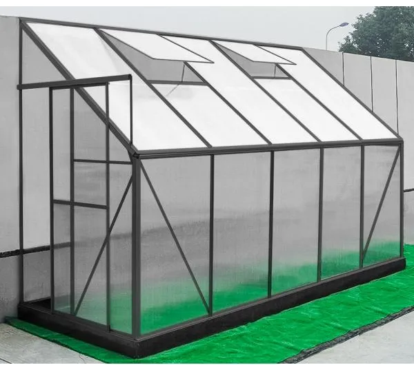 Veggdrivhus poly svart 132x313x227cm