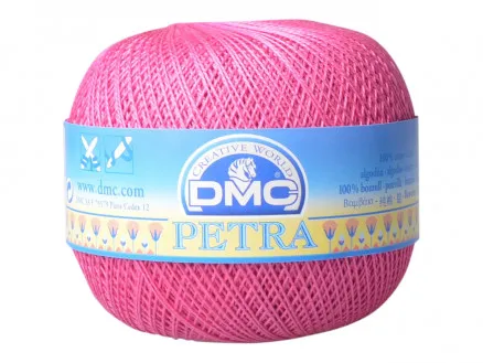 DMC Petra nr. 8 Heklegarn Unicolor 53805 Cerise
