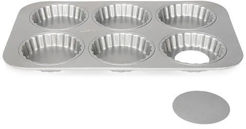 Patisse Silvertop terteform til 6 stk. 38,5 x 24,5 x 2,5 cm - Sølv